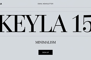 Keyla 15 Minimalism Email Newsletter