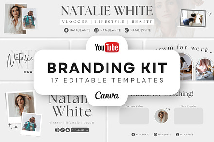 YouTube Branding Kit For Canva, a Social Media Template by OniriqveDesigns