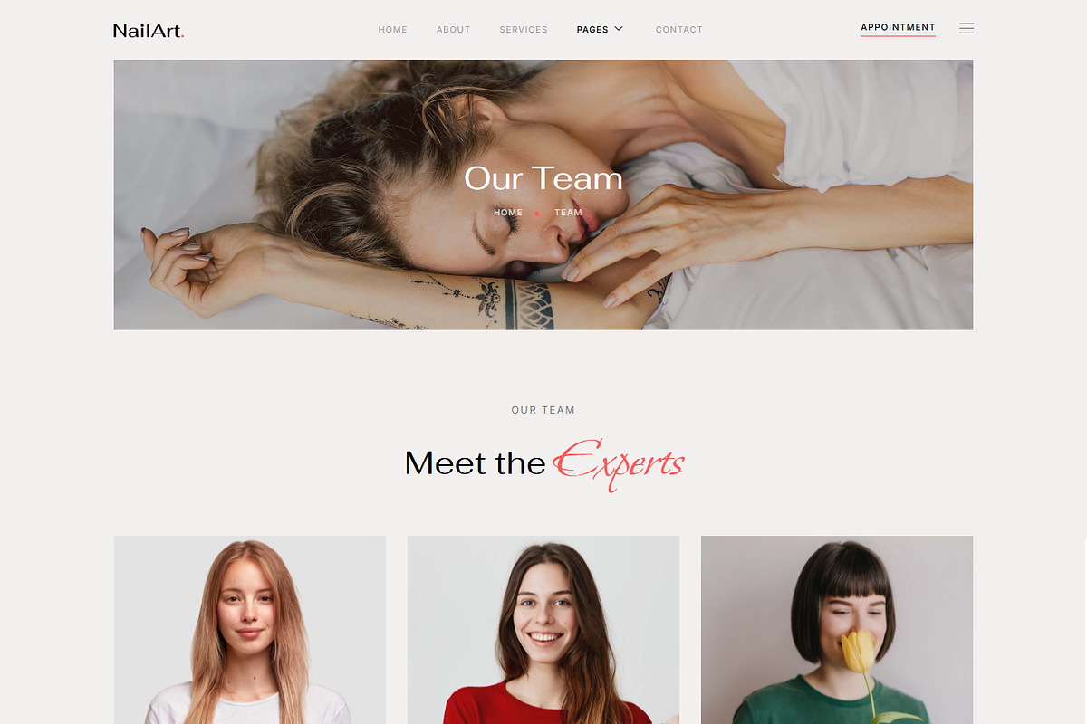 Nail Salon Beauty Care Elementor Kit, a Landing Page Template by MasterDesigns (Photo 3 of 8)