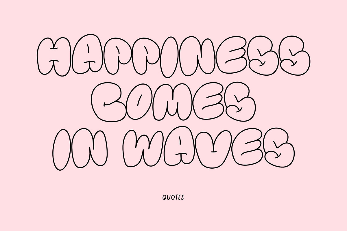 Retro Love Font - Bubble Font, a Handwritten Font by ariodsgn (Photo 4 of 7)