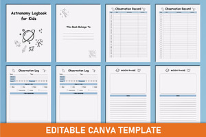 Astronomy Logbook For Kids Canva