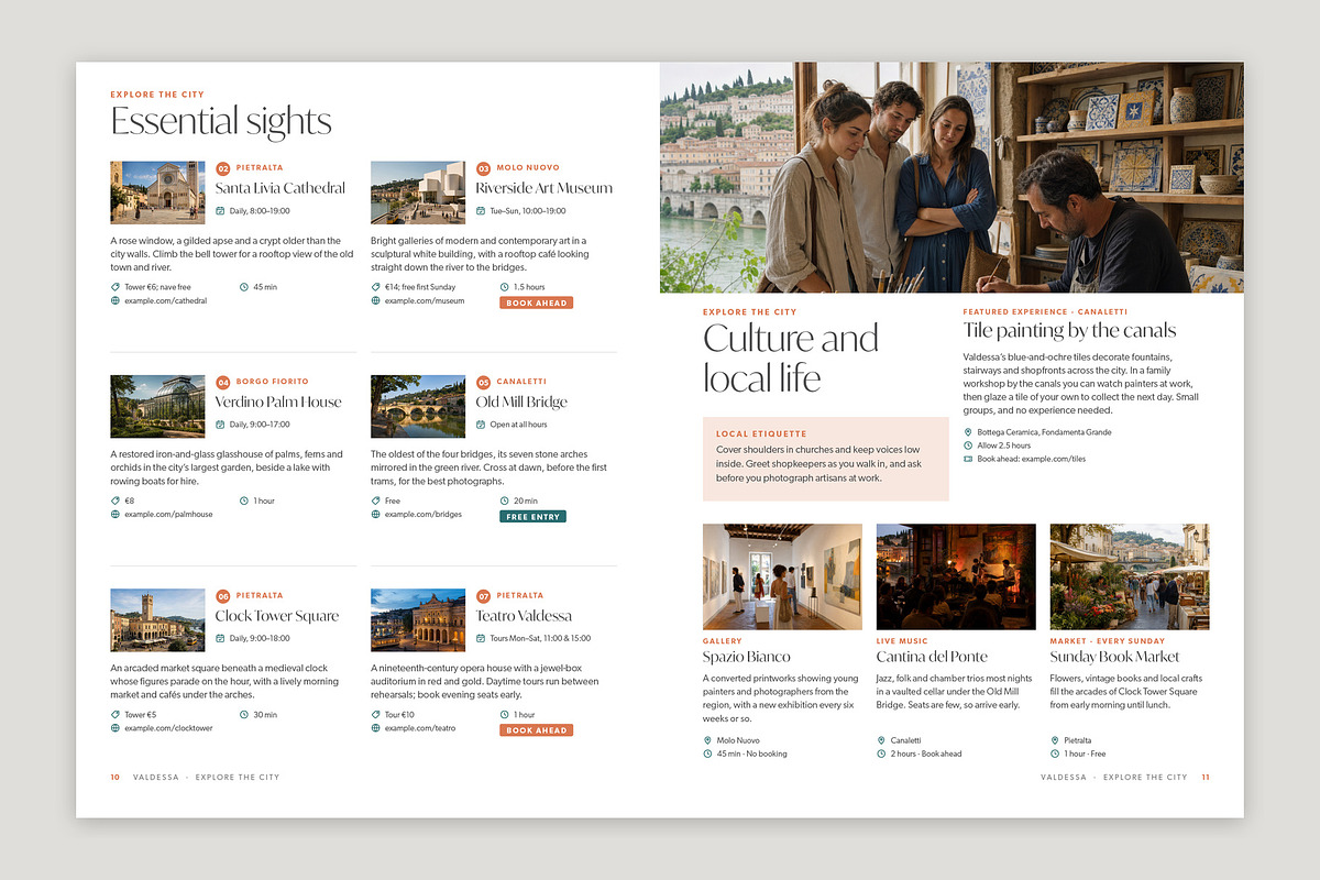 City Travel Guide Brochure Template, a Brochure Template by BrandPacks