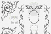Wedding clip art blue baroque frames, a Decorative Illustration by GrafikBoutique (Thumbnail 4 of 11)