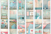 Pastel Spring Digital Papers Bundle, an Object Illustration by Fusion Dream (Thumbnail 2 of 10)
