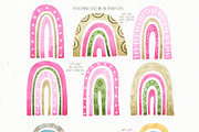 Watercolor Boho Rainbows Set, an Object Graphic by OrangePeafowlArt (Thumbnail 2 of 16)