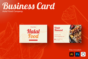 Halal Food - Business Card