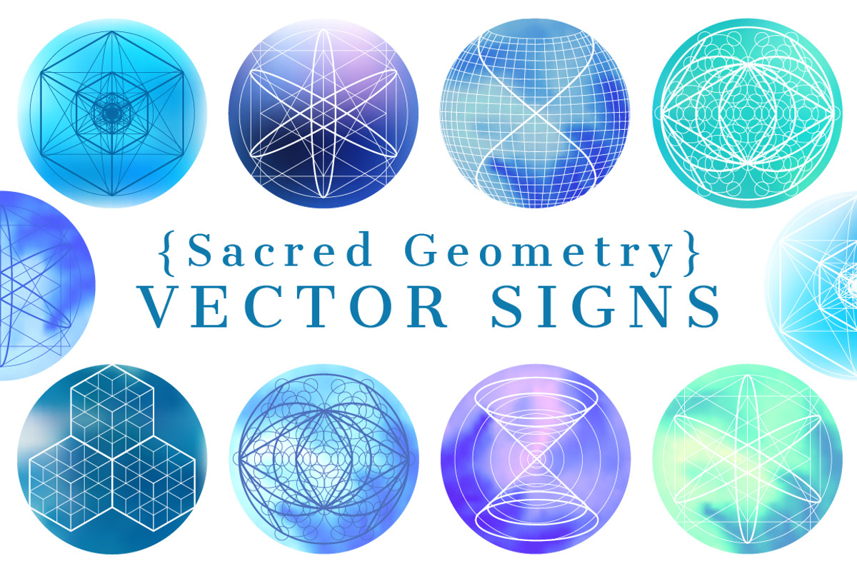 {Sacred Geometry} Vector SIGNS, an Object Graphic by ekaart (Photo 1 of 4)