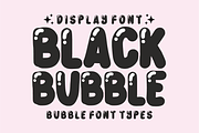 Black Bubble - Bubble Display Font, a Handwritten Font by KiddoGlyphs Studio (Thumbnail 1 of 4)