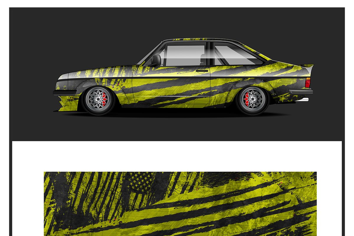 Bold Racing Car Wrap Design, an Object Illustration by CarWrap design (Photo 3 of 3)