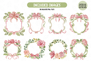 Watercolor Blush Rose Clipart, an Illustration by TatiMockup (Thumbnail 4 of 5)