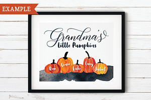 9 Watercolor Pumpkins