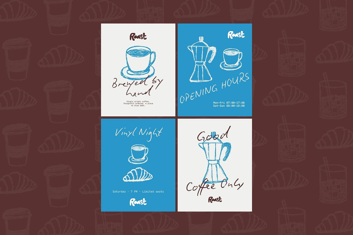 Hand-Drawn Café Social Media Kit, a Social Media Template by ShowUp! Studio (Photo 3 of 7)