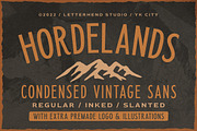 Horderlands - Condensed Vintage Sans, a Font by Letterhend Studio (Thumbnail 1 of 9)
