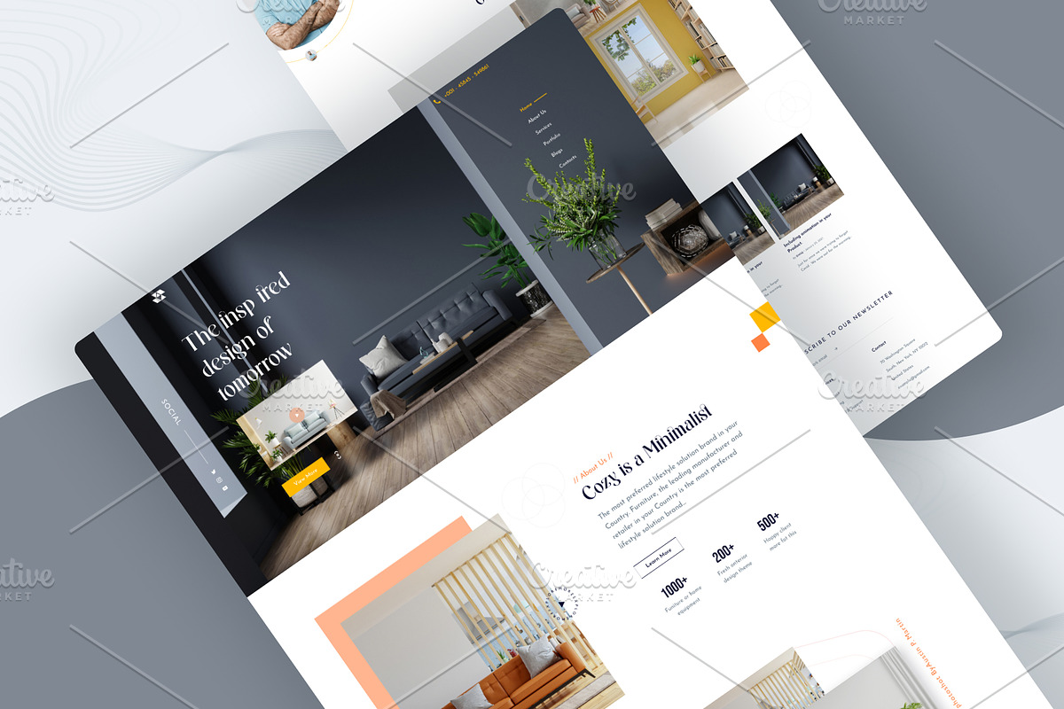 Interior Website & Furniture Design, a Landing Page Template by uiwarrior (Photo 3 of 4)