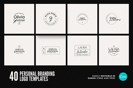 40 Personal Branding Logo Templates, a Branding & Logo Template by AndrewPixel