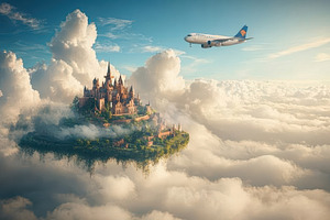 Dreams of travel inspire a journey, a Photo by Pavel_design