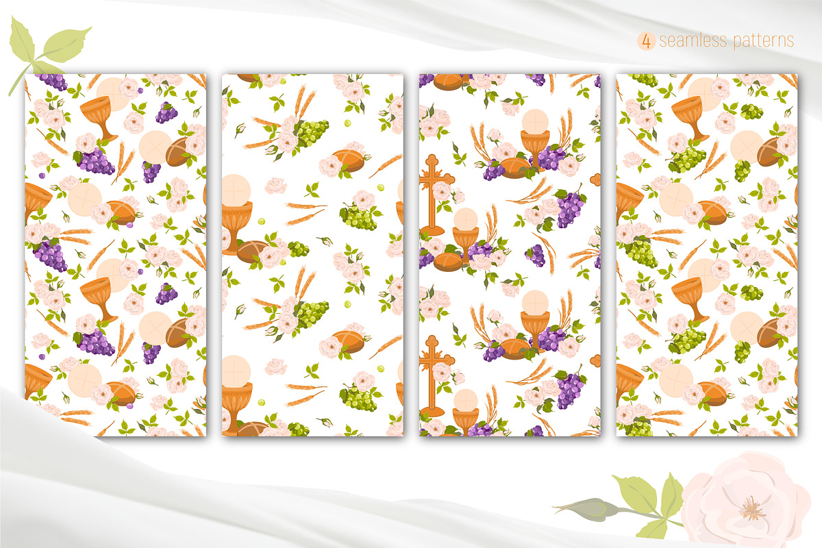 First Holy Communion. Vector set, a Seasonal Illustration by Tata Pilip (Photo 8 of 8)