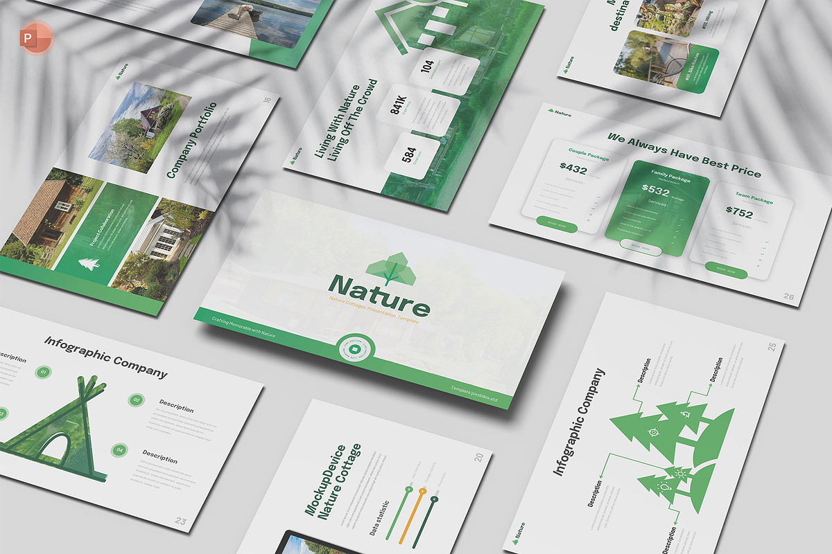 Nature Cottages PowerPoint, a Presentation Template by Pixslides (Photo 1 of 5)