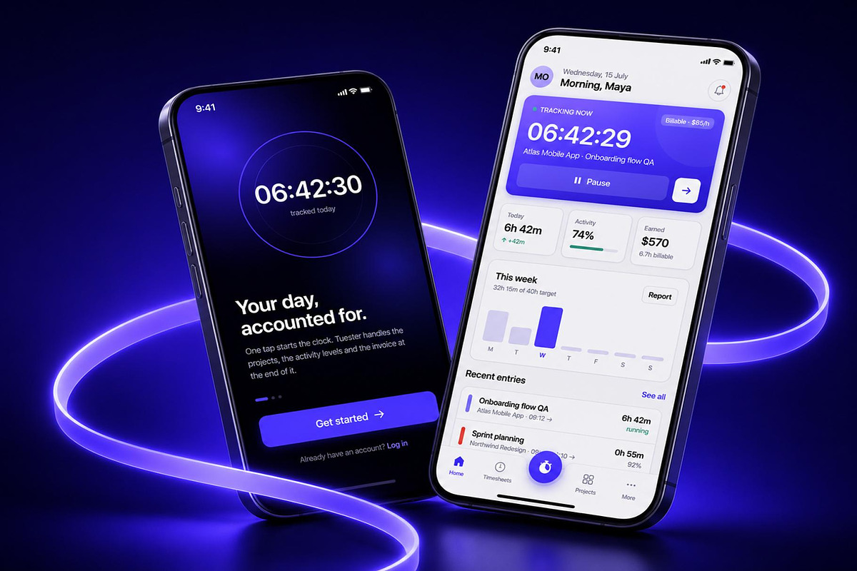 Time Tracker Productivity Mobile App, an UI Kit Template by Lumina_ui_ux202 (Photo 6 of 7)