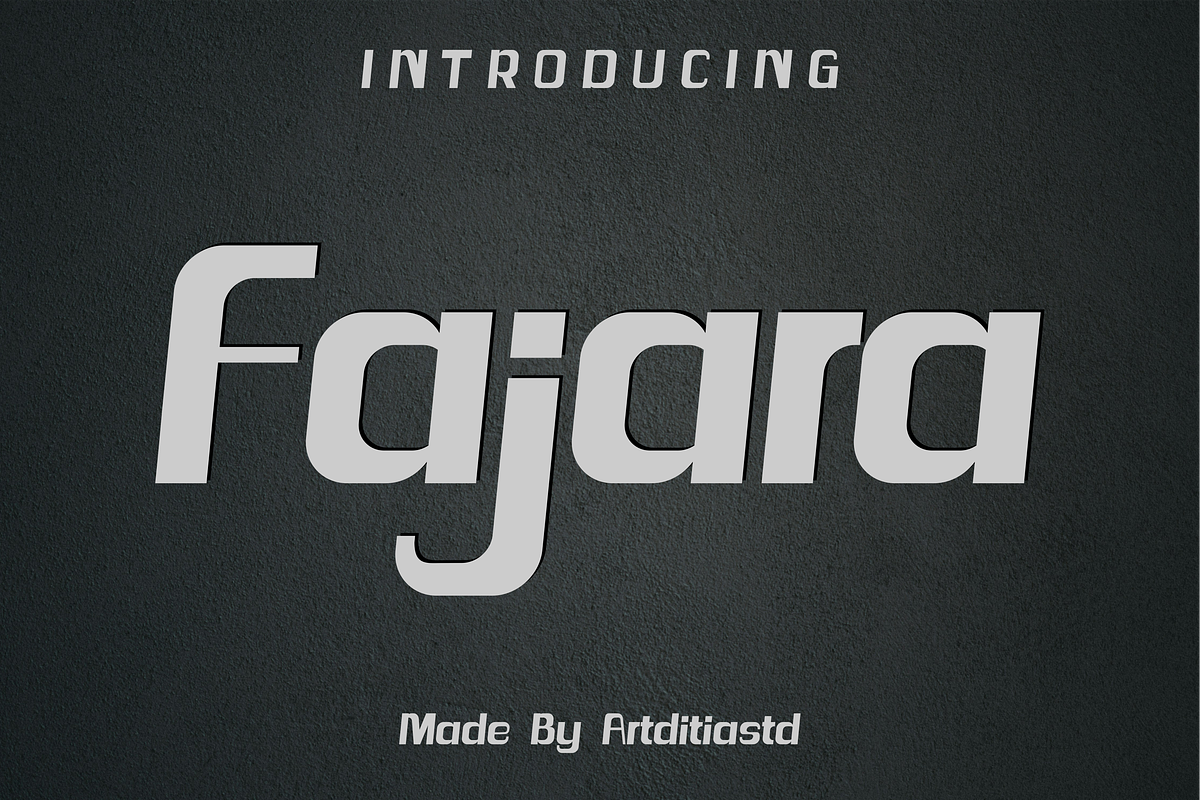 Fajara font, a Sans Serif Font by artditiastd (Photo 1 of 3)
