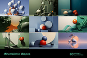 Minimalistic shapes. 63 images, a Decorative Illustration by Handmadefont (Thumbnail 7 of 13)