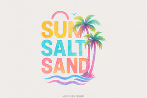 Retro Summer Sun Sublimation, an Illustration by SharpMarketplace