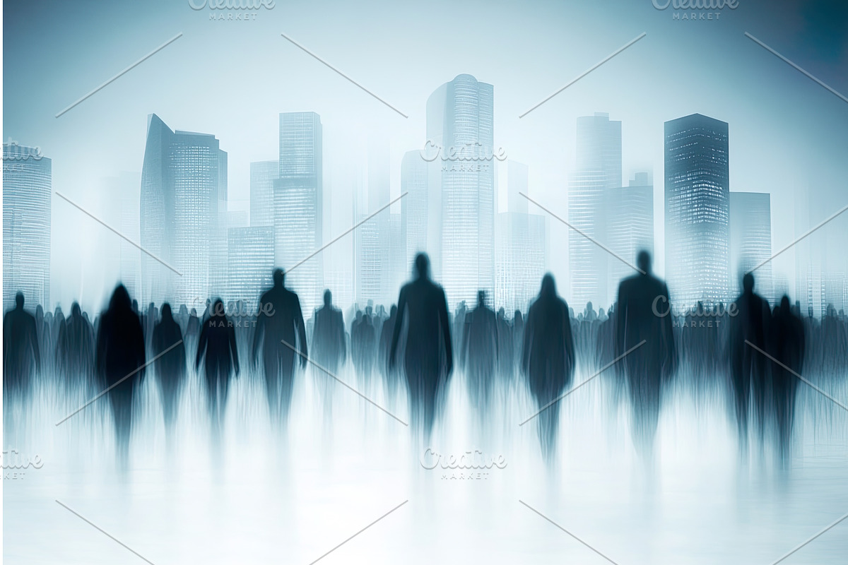 Crowd of Business People Walking, an Illustration by Lermont51