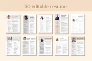 50 Professional Resume Templates, a Templates & Theme by TemplateCastleStore (Thumbnail 4 of 10)
