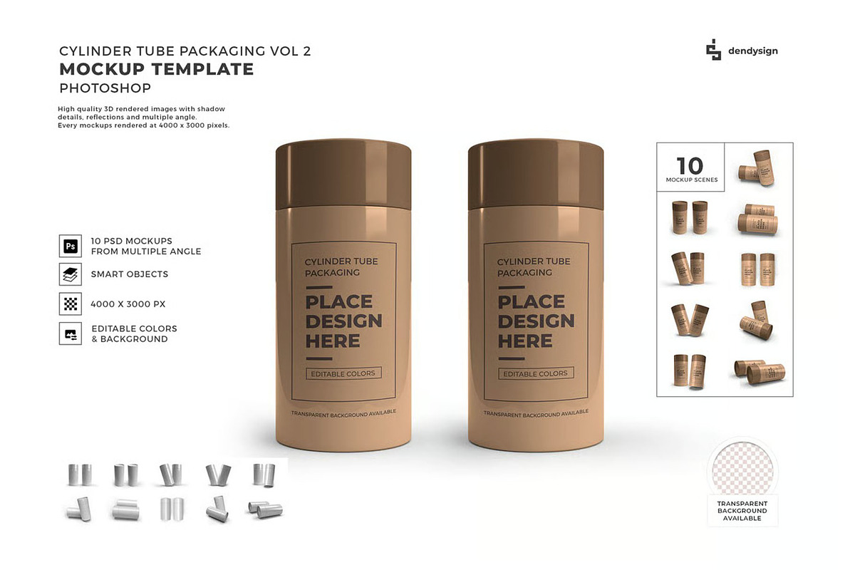 Tube Packaging Mockup Template Set, a Packaging Mockup by DesignRushMarket (Photo 1 of 11)