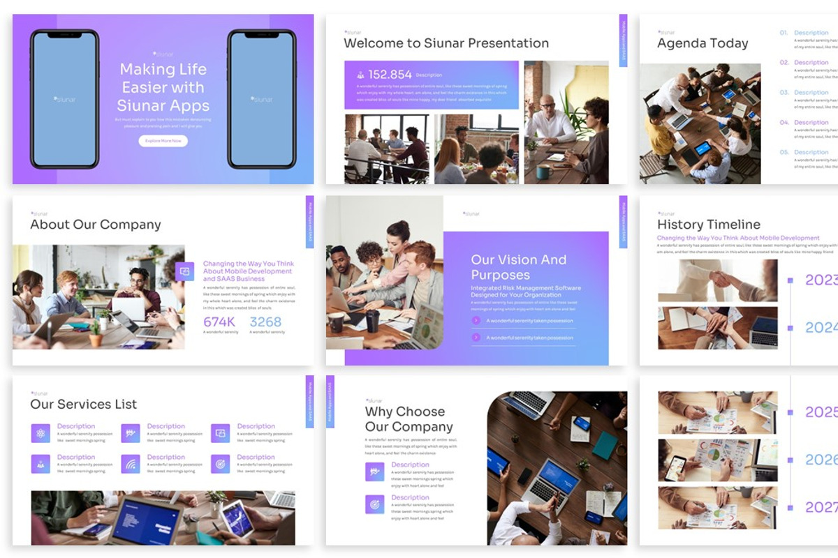 Siunar - Mobile Apps Powerpoint, a Presentation Template by SlideFactory (Photo 2 of 4)