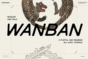 Wanban Font, a Sans Serif Font by Nomad Visuals