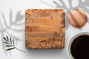 ENGRAVED WOODEN COASTERS MOCKUP, a Product Mockup by Moonlight Creative (Thumbnail 2 of 6)
