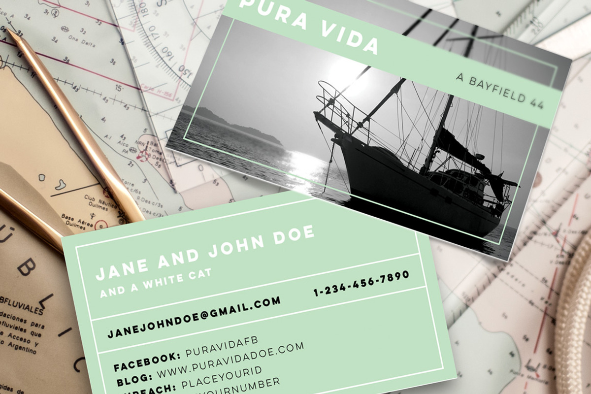 Nautical Business Card Mockups, a Product Mockup by lissius (Photo 6 of 7)