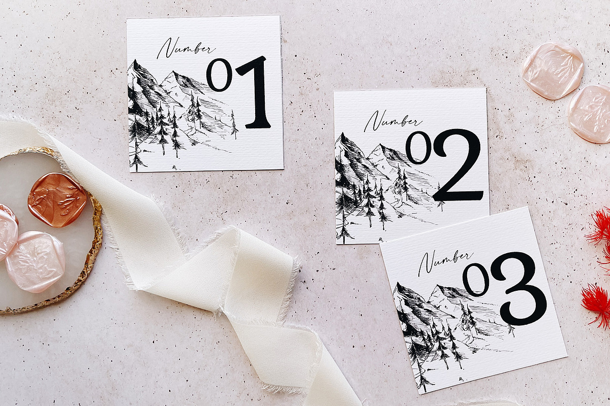 Mountain Forest Wedding Suite, an Invitation Template by BlueRobinDesignShop (Photo 7 of 16)