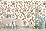 Seamless Set Flowers Clover Pattern, a Pattern Graphic by Vintage (Thumbnail 6 of 13)