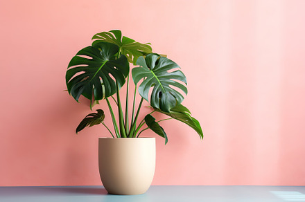 Illustrative of monstera tree in pot. Generative AI, a Nature Photo by AlyaAnd