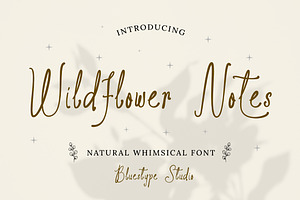 Wildflower Notes - Whimsical Fonts