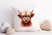 Watercolor Cute Highland Cow PNG, a Graphic by CitraGraphics (Thumbnail 5 of 6)