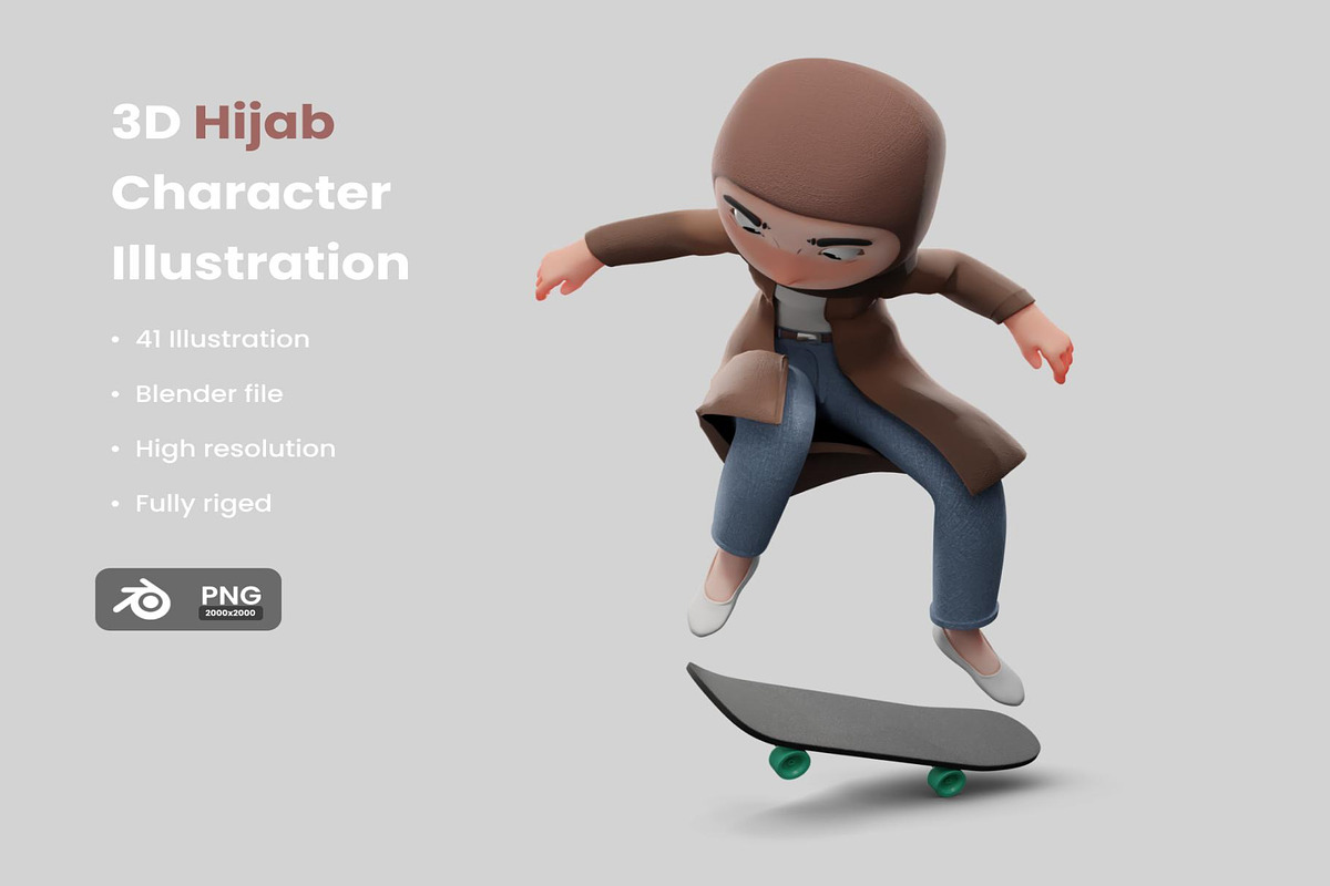 3D Hijab Illustration, a Person Illustration by Lumina_ui_ux202 (Photo 2 of 8)