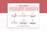 Plant Care Card Template, a Design Template by Snapybiz (Thumbnail 2 of 9)
