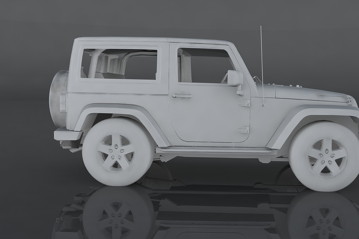 Jeep Wrangler Rubicon, a Cars & Vehicle 3D Model by valtriiu (Photo 10 of 12)