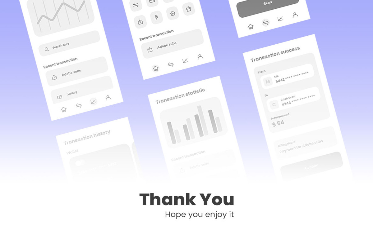 Payment Wireframe Apps, a Websites & App Template by INSPR STD (Photo 5 of 6)