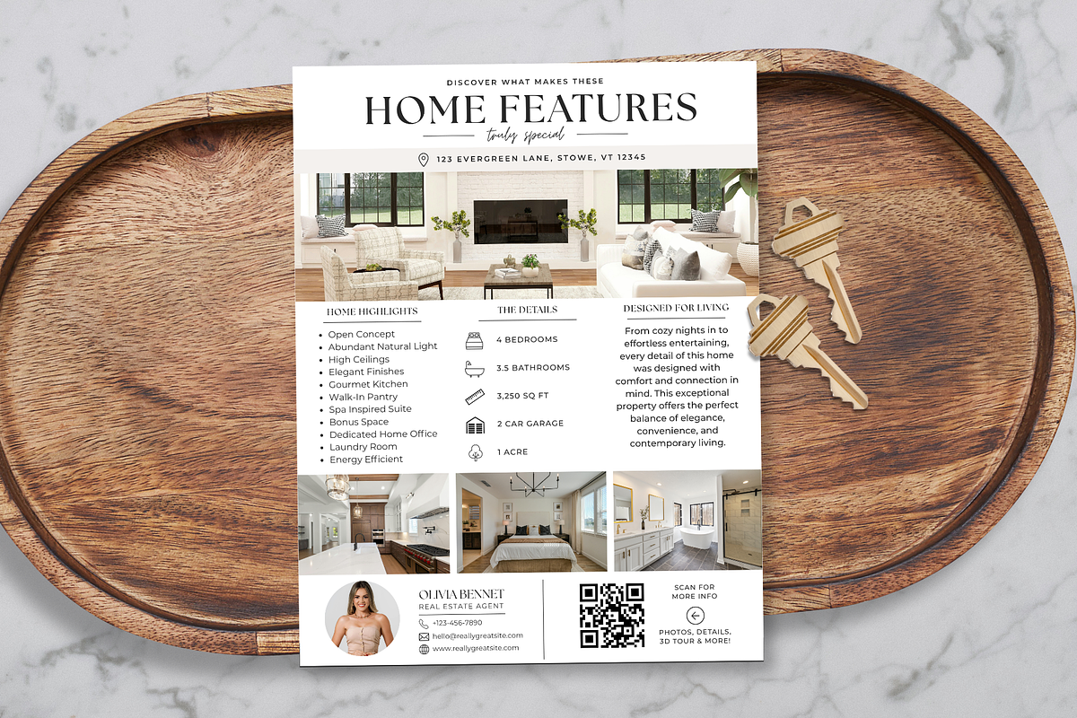 Home Features Flyer Template, a Flyer Template by BrandhavenStudio (Photo 1 of 8)