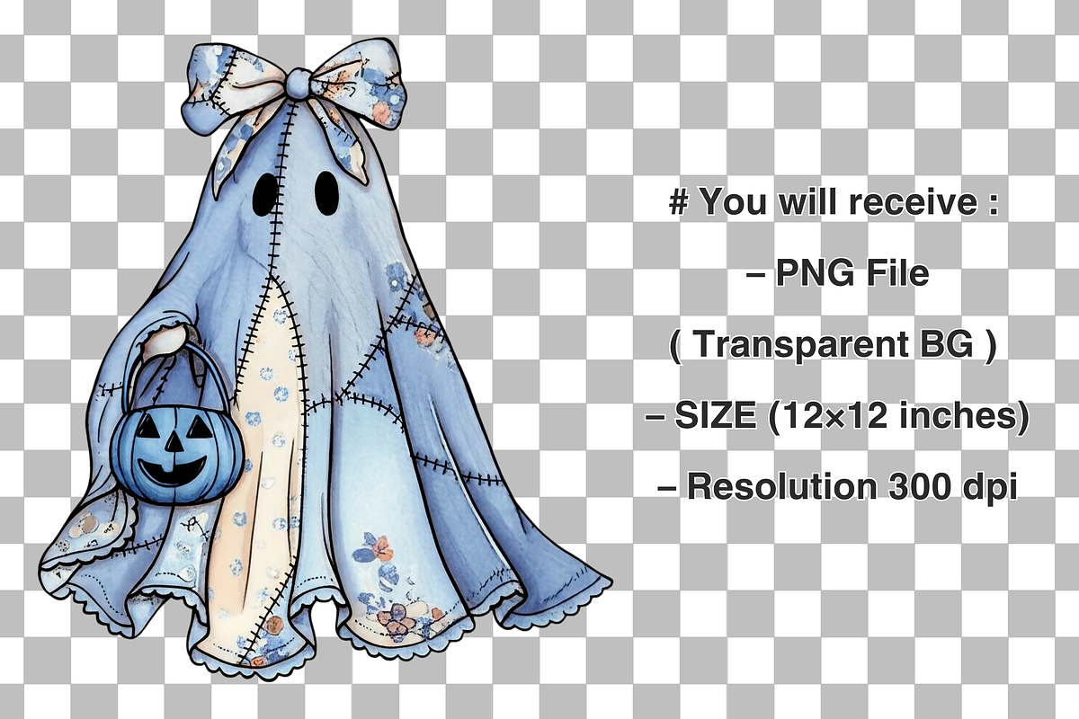 Custom Halloween Ghost Png, a Graphic by Clipart Bloom (Photo 2 of 2)
