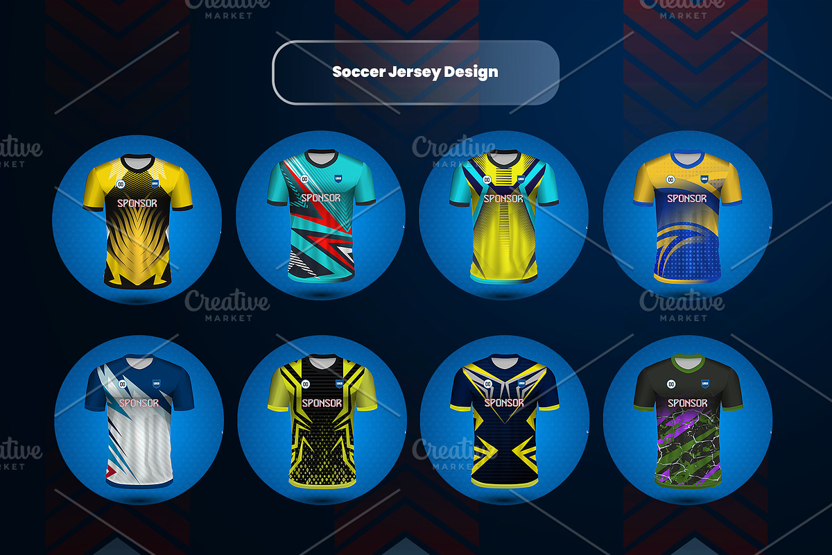 soccer jersey design for sublimation, a Sport Illustration by samsulpassive (Photo 2 of 4)
