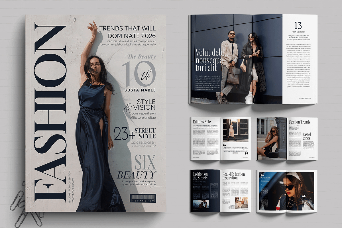 Fashion Magazine Brand Showcase, a Magazine Template by MightyDesign (Photo 1 of 6)