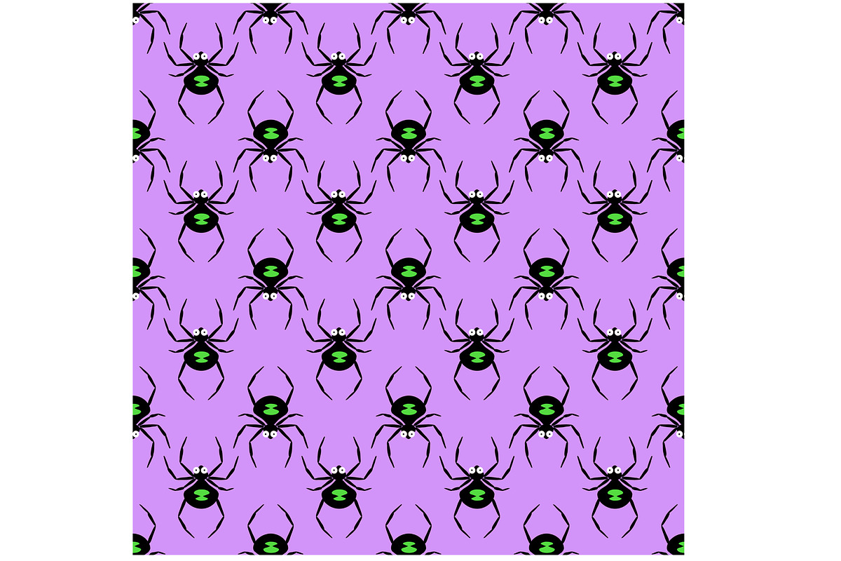 Halloween Spiders on Purple Seamless, a Pattern Graphic by Sharon Schwalbe (Photo 4 of 4)