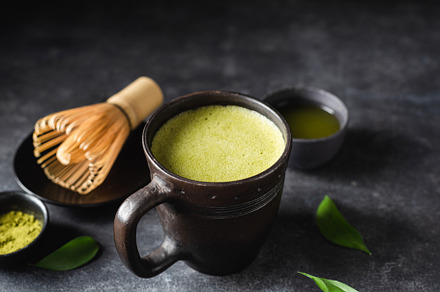Green matcha tea, a Food & Drink Photo by The baking man