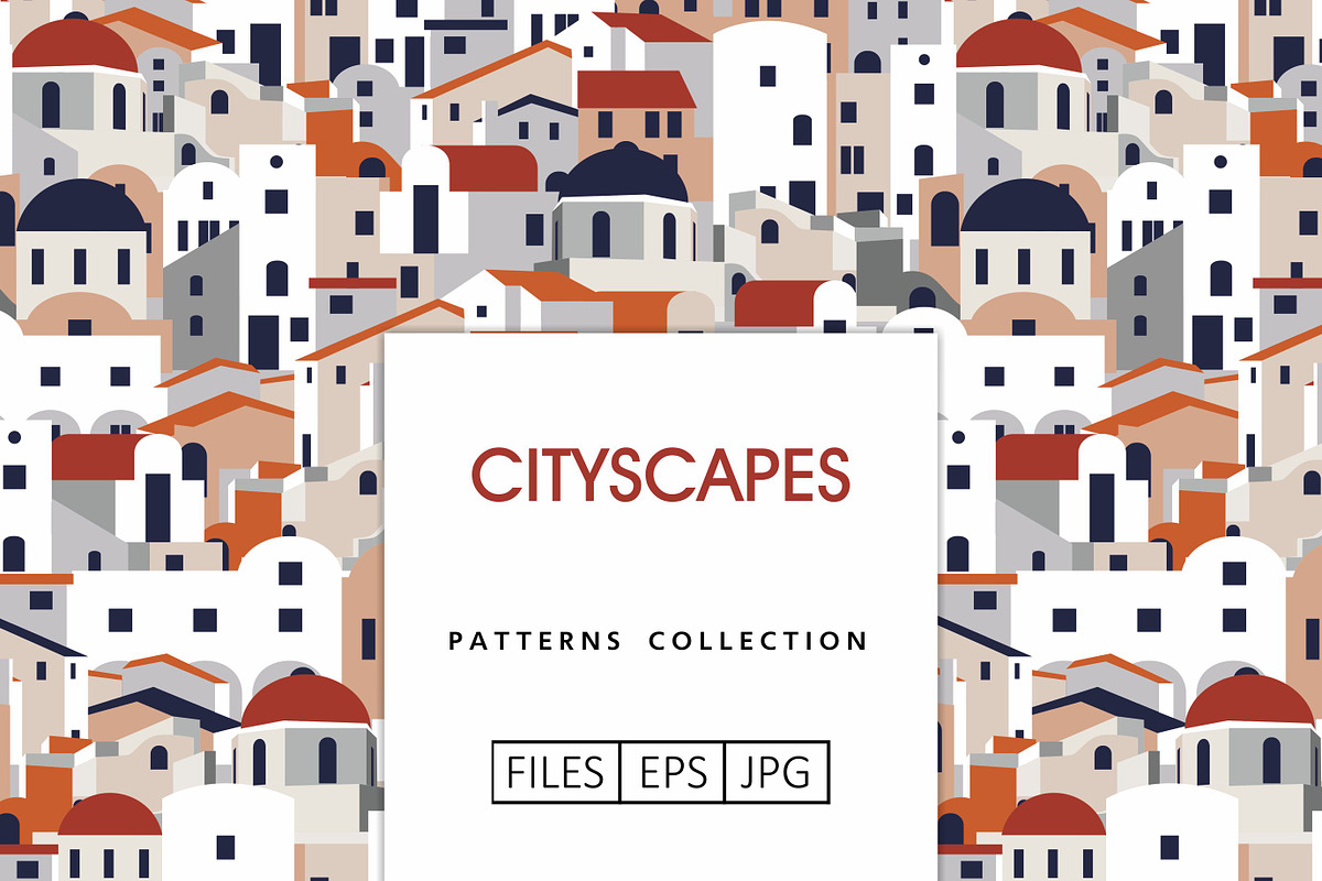 Cityscapes Seamless Patterns, a Pattern Graphic by Part of the Art (Photo 1 of 5)