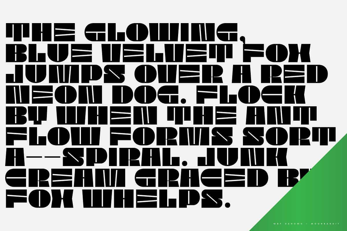 MBF Danomo, a Sans Serif Font by MoonBandit (Photo 5 of 6)